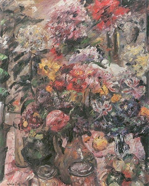 Lovis Corinth Stillleben mit Chrysanthemen und Amaryllis oil painting image